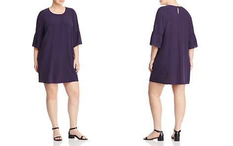 Anna Scholz Georgette Tunic Dress with Sheer Sleeves #plussize 